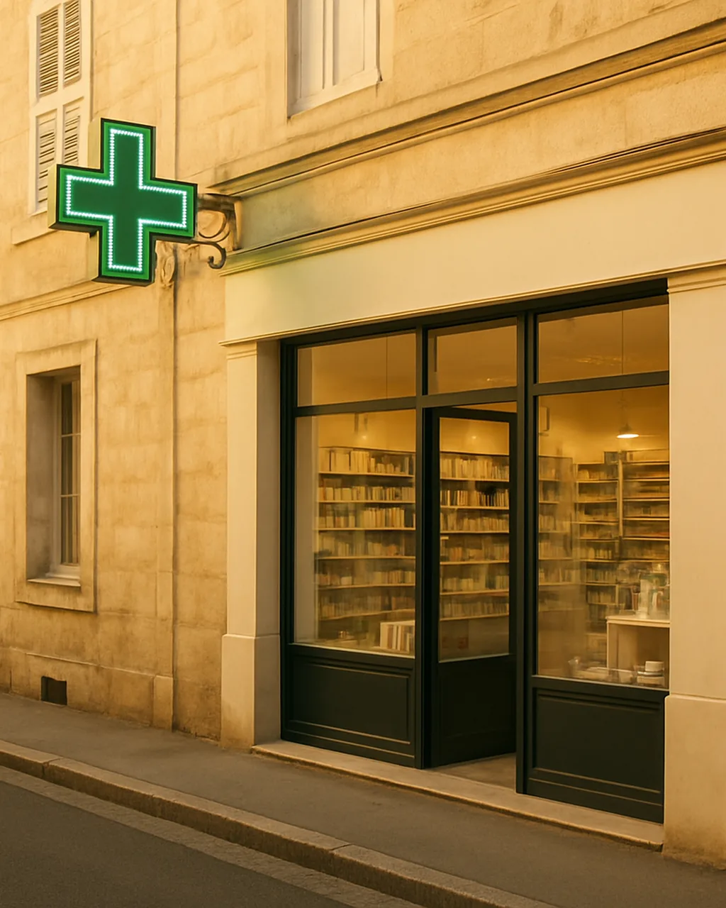 Façade de la Pharmacie du Soleil, 21 Avenue Léon Blum à Brive-la-Gaillarde